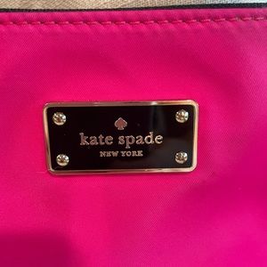 Kate Spade ♠️ Nylon Hot Pink 3 Cosmetic Pouch/Wallet